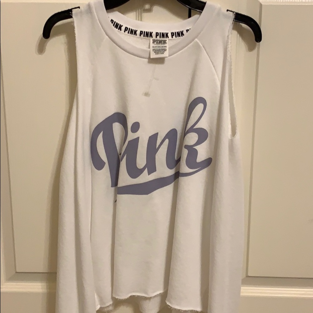 VS PINK long sleeve cold shoulder tee